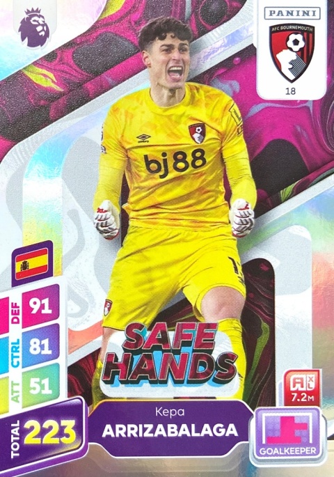 18 Kepa Arrizabalaga Bournemouth Safe Hands Premier League PLUS 2025