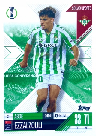 21 Abde Ezzalzouli Real Betis Balompié Squad Update Match Attax Extra 2025
