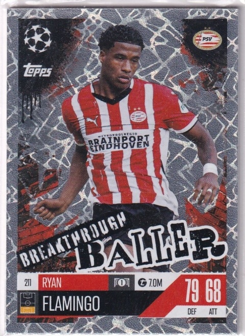 211 Ryan Flamingo PSV Eindhoven Breakthrough Baller Match Attax Extra 2025