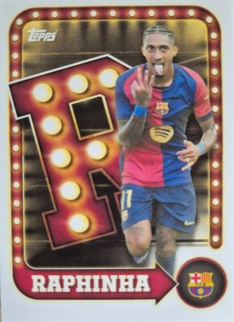 24 Raphinha Barcelona Name In Lights Topps Collector Tin