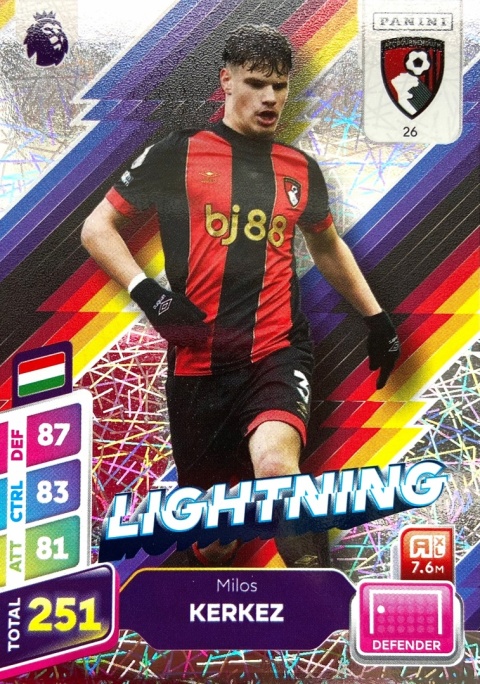 26 Milos Kerkez Bournemouth Lightning Premier League PLUS 2025
