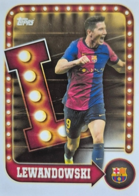 26 Lewandowski Barcelona Name In Lights Topps Collector Tin