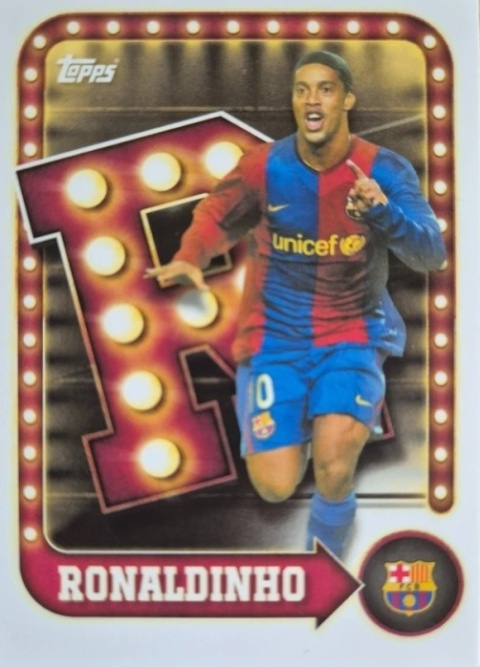 28 Ronaldinho Barcelona Name In Lights Topps Collector Tin