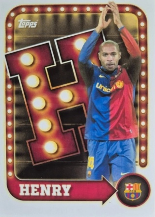 29 Thierry Henry Barcelona Name In Lights Topps Collector Tin