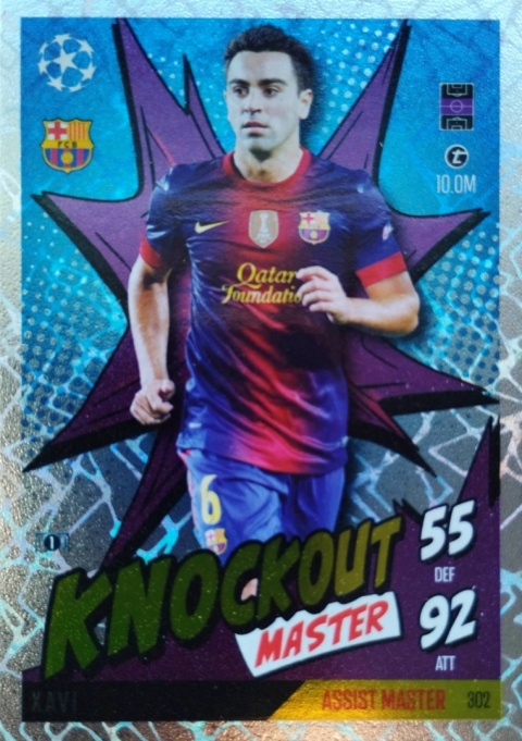 302 Xavi FC Barcelona Knockout Masters Match Attax Extra 2025