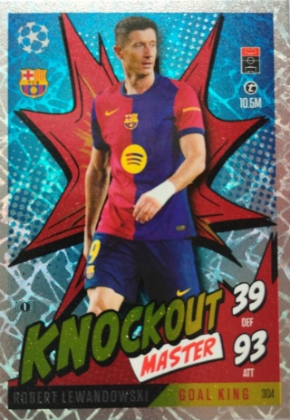 304 Lewandowski FC Barcelona Knockout Masters Match Attax Extra 2025