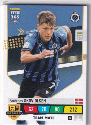 34 Andreas Skov Olsen Club Brugge Team Mate FIFA 365 2023
