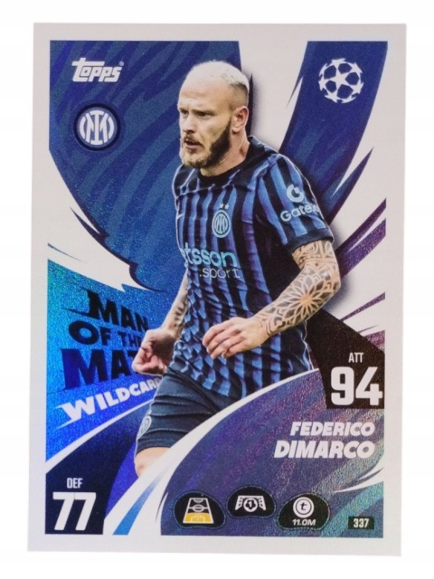 337 Federico Dimarco Inter Man of the Match Wildcard Match Attax 2025/26