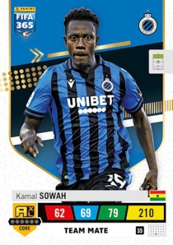 35 Kamal Sowah Club Brugge Team Mate FIFA 365 2023