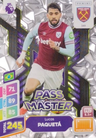 349 Lucas Paquetá West Ham Pass Master Premier League PLUS 2025