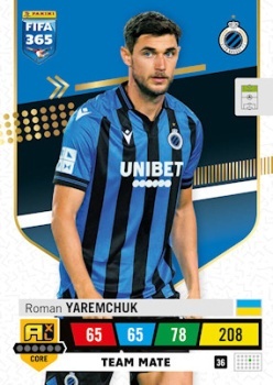 36 Roman Yaremchuk Club Brugge Team Mate FIFA 365 2023