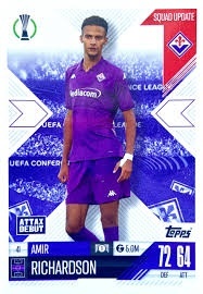 41 Amir Richardson ACF Fiorentina Squad Update Match Attax Extra 2025