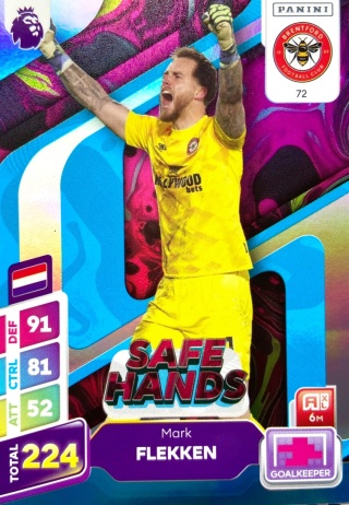 72 Mark Flekken Brentford Safe Hands blue Premier League PLUS 2025