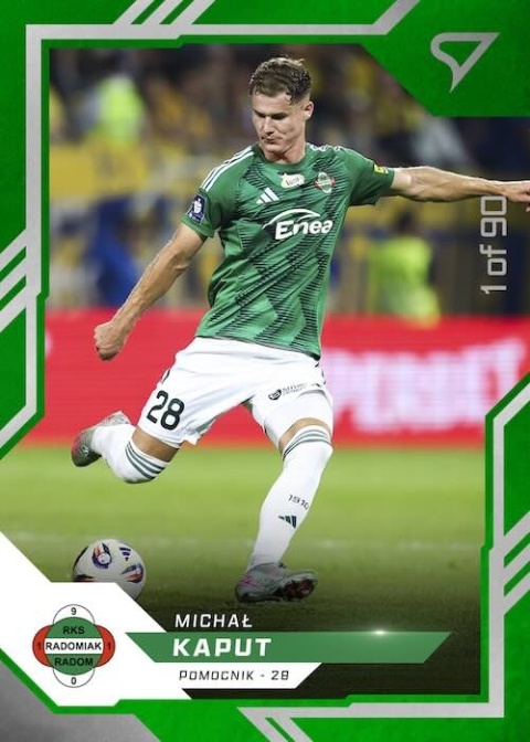 140 Michał Kaput Green 1 of 90 Radomiak SportZoo Ekstraklasa 2025-2026 Seria 1