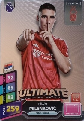 9 Nikola Milenković Nottingham Ultimate Premier League PLUS 2025
