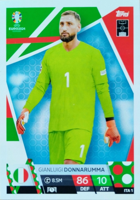 ITA1 Gianluigi Donnarumma Italy Base EURO 2024 Match Attax