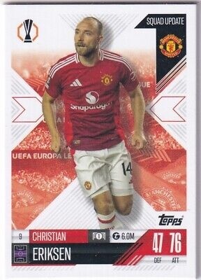 9 Christian Eriksen Manchester United Squad Update Match Attax Extra 2025