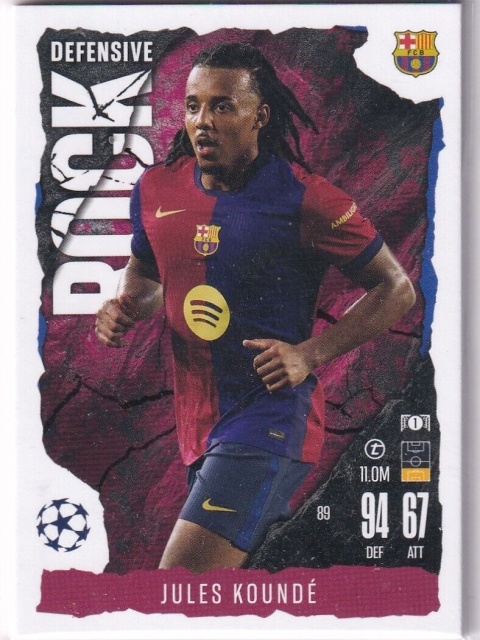 89 Jules Koundé FC Barcelona Defensive Rock Match Attax Extra 2025