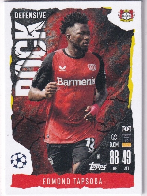 91 Edmond Tapsoba Bayer 04 Leverkusen Defensive Rock Match Attax Extra 2025