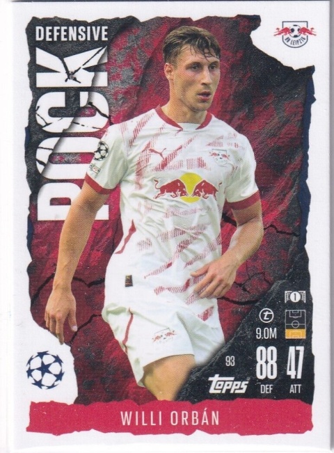93 Willi Orbán RB Leipzig Defensive Rock Match Attax Extra 2025