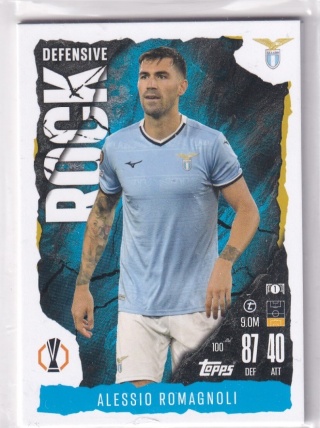 100 Alessio Romagnoli SS Lazio Defensive Rock Match Attax Extra 2025