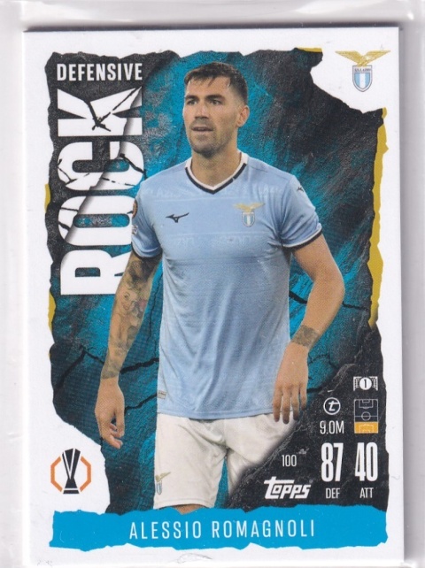 100 Alessio Romagnoli SS Lazio Defensive Rock Match Attax Extra 2025