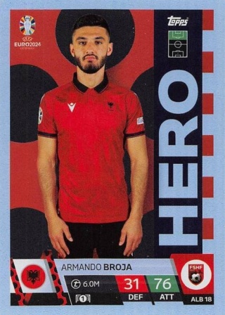 ALB18 Armando Broja Albania Hero EURO 2024 Match Attax