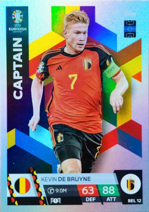 BEL12 Kevin De Bruyne Belgium Captain EURO 2024 Match Attax