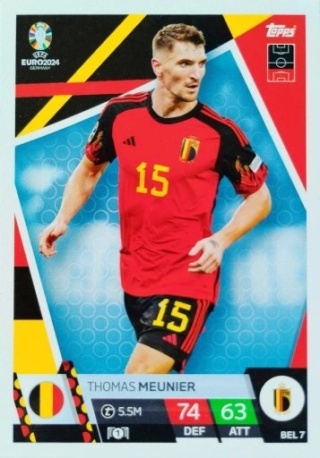 BEL7 Thomas Meunier Belgium Base EURO 2024 Match Attax