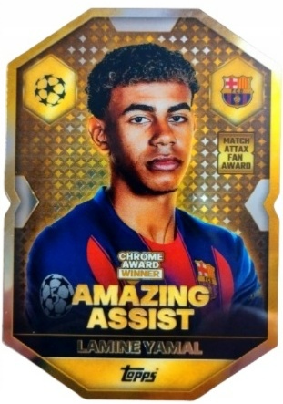 CA3 Yamal FC Barcelona Chrome Award Winner Match Attax 2025/26