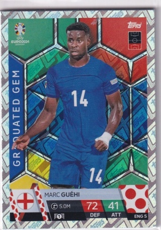 ENG5 Marc Guéhi England Graduated Gem EURO 2024 Match Attax