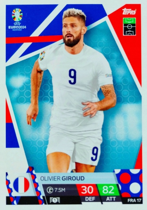 FRA17 Olivier Giroud France Base EURO 2024 Match Attax