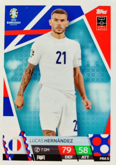 FRA5 Lucas Hernández France Base EURO 2024 Match Attax