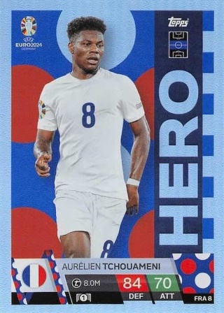 FRA8 Aurélien Tchouameni France Hero EURO 2024 Match Attax