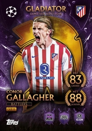 GLE11 Conor Gallagher Atlético Madryt Gladiators Limited Edition - Battlers Match Attax 2025/26