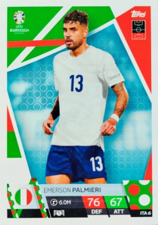 ITA6 Emerson Palmieri Italy Base EURO 2024 Match Attax