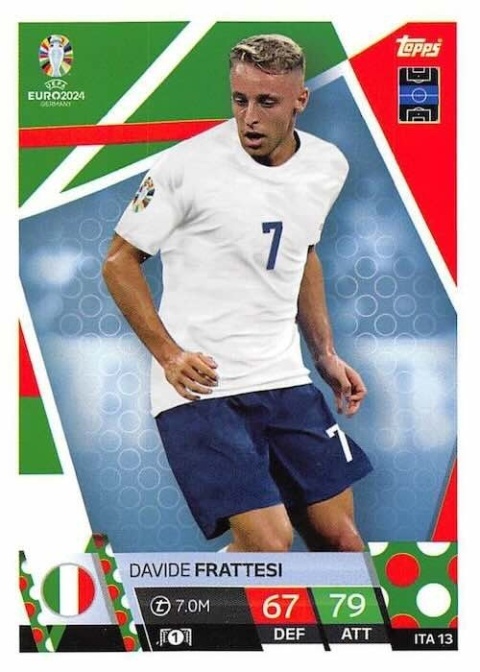 ITA13 Davide Frattesi Italy Base EURO 2024 Match Attax