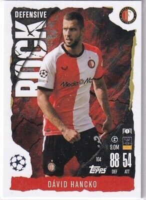 104 Dávid Hancko Feyenoord Defensive Rock Match Attax Extra 2025