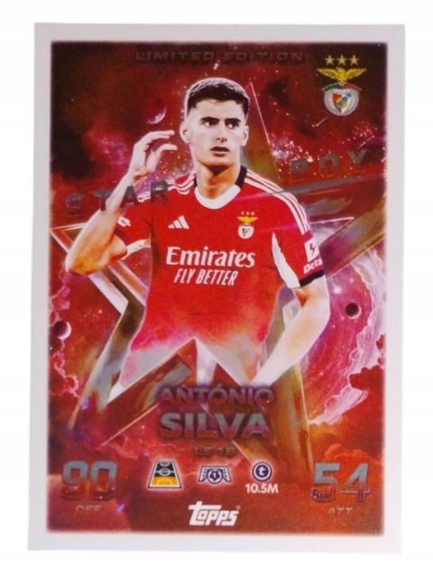 LE16 António Silva Benfica Starboy Limited Edition Match Attax 2025/26