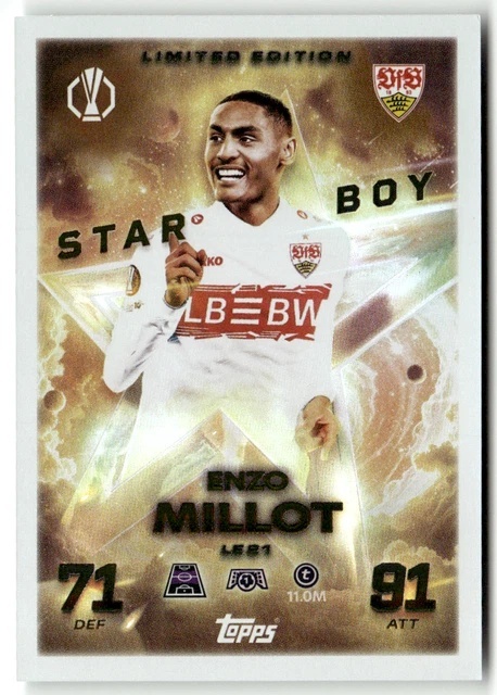 LE21 Enzo Millot VfB Stuttgart Starboy Limited Edition Match Attax 2025/26