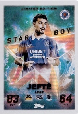 LE27 Jefte Rangers FC Starboy Limited Edition Match Attax 2025/26