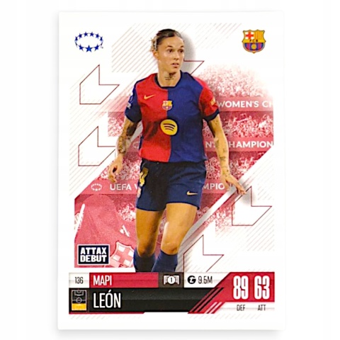 136 Mapi León FC Barcelona UWCL Match Attax Extra 2025