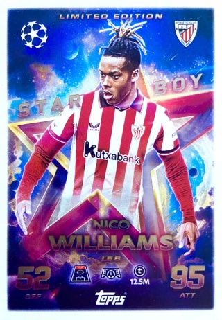 LE6 Nico Williams Athletic Club Starboy Limited Edition Match Attax 2025/26