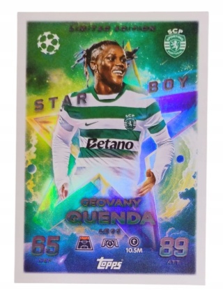 LE11 Geovany Quenda Sporting Starboy Limited Edition Match Attax 2025/26