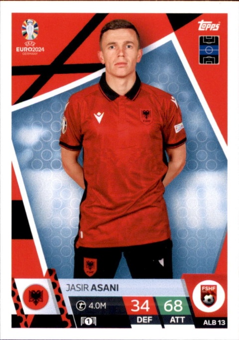ALB13 Jasir Asani Albania Base EURO 2024 Match Attax