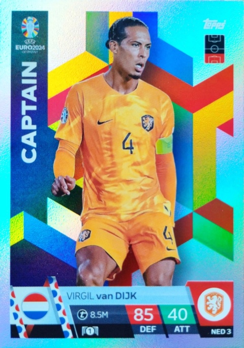 NED3 Virgil van Dijk Netherlands Captain EURO 2024 Match Attax