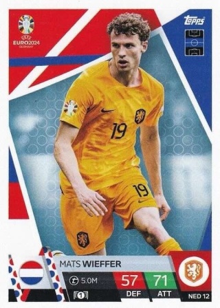 NED12 Mats Wieffer Netherlands Base EURO 2024 Match Attax