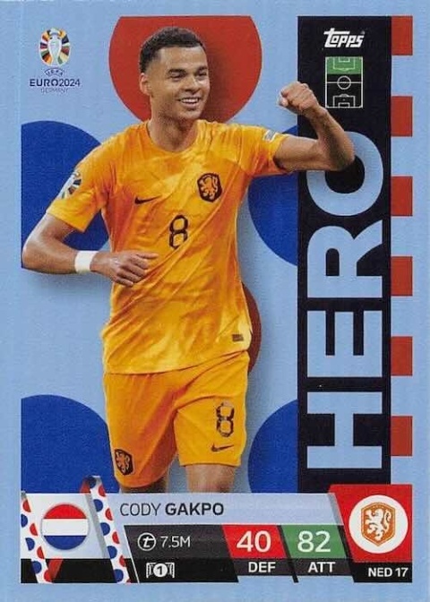 NED17 Cody Gakpo Netherlands Hero EURO 2024 Match Attax