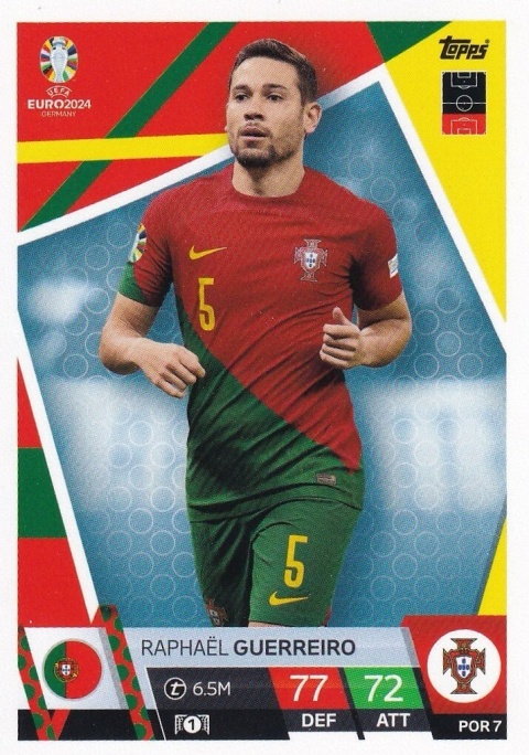 POR7 Raphaël Guerreiro Portugal Base EURO 2024 Match Attax