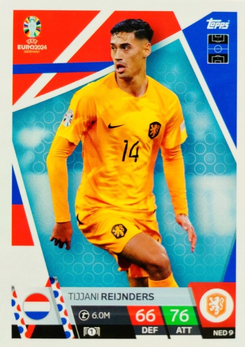 NED9 Tijjani Reijnders Netherlands Base EURO 2024 Match Attax